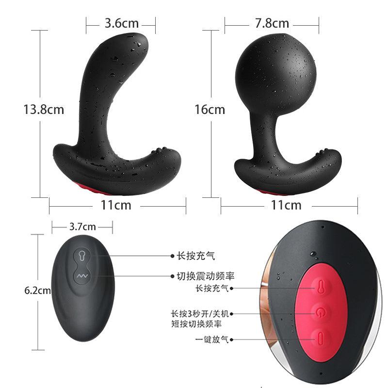 Prostate Massager 10 Frequency Vibration Automatical Air Pump Inflatable Butt Plug - propinkup