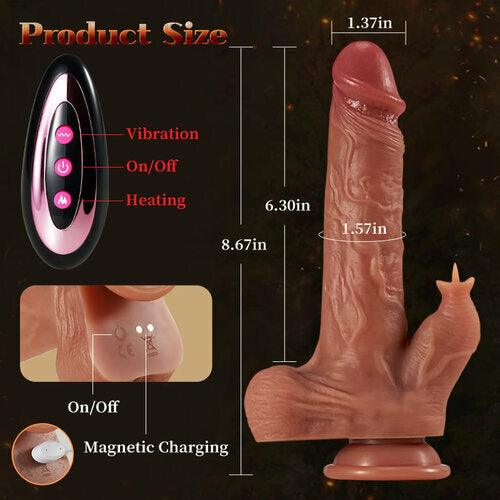 Reed 9 Vibrating Tongue Licking 3 Thrusting & Swing Heating Realistic Dildo Ferrill - propinkup