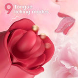 Woman Rose Vibrator Sucking Tongue Licking Vibrators Adult Sex Toy - propinkup