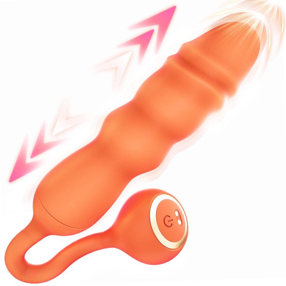 2 in 1 Thrusting Vibrator with 9 Thrusting 10 Vibrating Modes Woman Sex Toy - propinkup