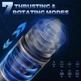 Chainsaw 7 Thrusting Rotation Male Masturbation with Suction Base - propinkup