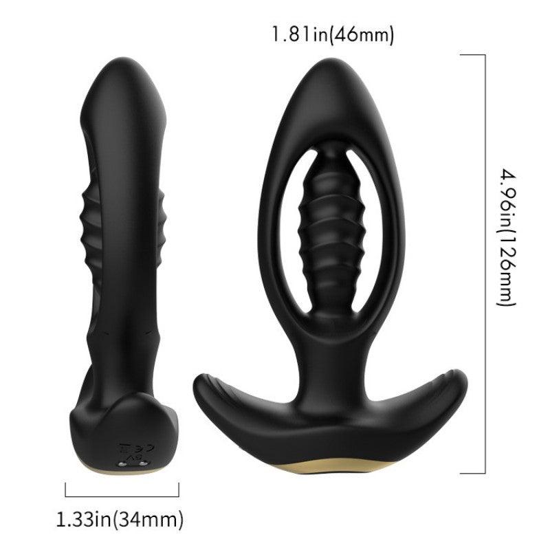 Wireless Hollow Out Anal Prostate Massager Butt plug Vibrators Couple Sex Toys - propinkup